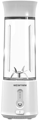 17oz Portable USB Blender 150W Cordless Mini Smoothie Maker Lightweight, 10+ Blends, Travel/Gym/Office Use (white) by Unknown