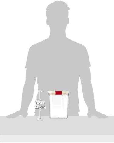 PrepSolutions Sugar Keeper – Airtight Storage Container for Keeping Sugar Fresh, BPA-Free, 4 lb Capacity, Easy Pour Design, White/red