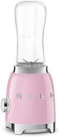 SMEG 50's Retro Style Personal Blender with Backlit Knob and Two 600 ML BPA Free bottles PBF01PKUS Pink by Unknown