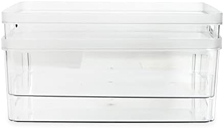 2-Pack Large Clear Storage Bins (11.5” L x 14” W x 5.5” H)
