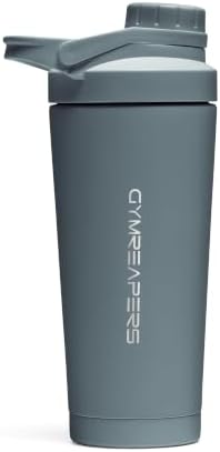 Gymreapers Stainless Steel Protein Shaker Bottle - Double Wall Insulated, Leak Proof, BPA-Free Metal Vacuum Blender Cup For Gym, Sports, Pre & Post-Workout Cold Hydration - 26 OZ (Lake) by Gymreapers