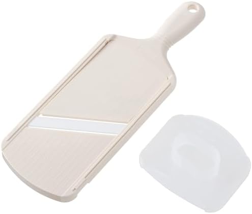 CSN-182WHP Thin Slicing Slicer, 3 Levels, Thickness Adjustable, Made in Japan, Ceramic, Rust Free, Disinfectant Bleaching, White