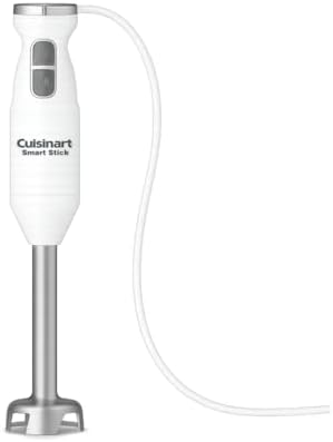 Cuisinart Smart Stick Two-Speed Hand Blender, Powerful Immersion Blender with 300-Watt Motor Blends Shakes, Smoothies, Puree, Baby Food, Soups & Sauces, CSB-175P1, White by Cuisinart