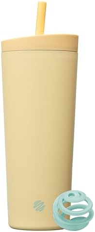 BlenderBottle Tumbler 2-in-1 Stainless Steel Shaker Bottle 24 oz, Mellow by BlenderBottle