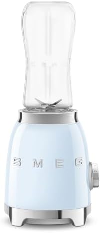 SMEG 50's Retro Style Personal Blender with Backlit Knob and Two 600 ML BPA Free bottles PBF01PBUS Pastel Blue - Image 3