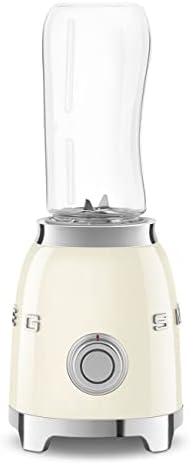 SMEG 50's Retro Style Personal Blender with Backlit Knob and Two 600 ML BPA Free bottles PBF01CRUS Cream - Image 4