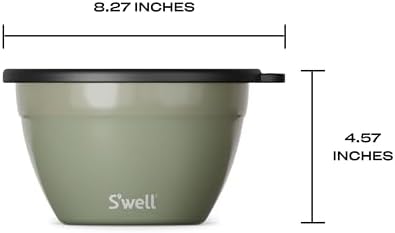 Stainless Steel Salad Bowl Kit 64 oz Mountain Sage