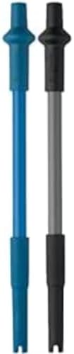 BlenderBottle Stay-In-Bottle Reusable Silicone Straws for BlenderBottle Shaker Bottles, Black and Blue (2 Pack) by BlenderBottle