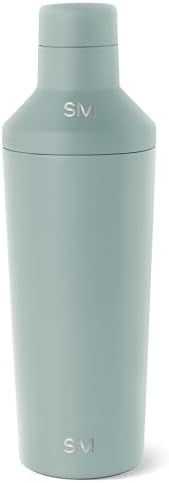 Simple Modern Cocktail Shaker Set with Jigger Lid | Stainless Steel Boston Shaker Insulated Martini Mixer for Mocktails | Gifts for Men Women Him Her | Classic Collection | 20oz | Sea Glass Sage