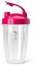 nutribullet® 24 oz To-Go Cups and colored flip-top lids (Pink/White) - Image 5
