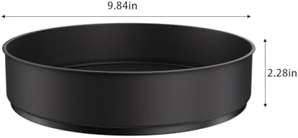 Lazy Susan Stainless Steel Black Spice Rack Turntable for Pantry Cabinet - Decorative Trays Storage Containers Organizer for Kitchen Cabinet, Snacks, Bathroom (10 inches)