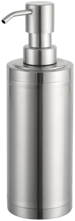 Brushed Nickel Soap Dispenser Stainless Steel Metal Pump Hand Lotion Bottle for Bathroom, Bedroom and Kitchen(300ML/10.15Ounce)