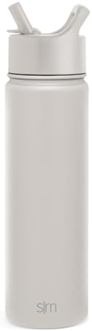 Simple Modern Insulated Water Bottle with Straw | 22oz | Beige