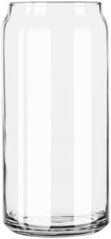 Classic Can XL Set of Drinking Glasses, Iced Coffee Cups Set of 4, 20 Oz, Dishwasher Safe Glass Beer Cups for Beverages and Cocktails