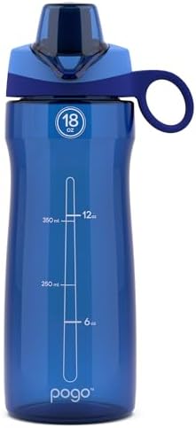 Pogo BPA-Free Tritan Plastic Water Bottle with Chug Lid, 18 Oz, Blue by Pogo