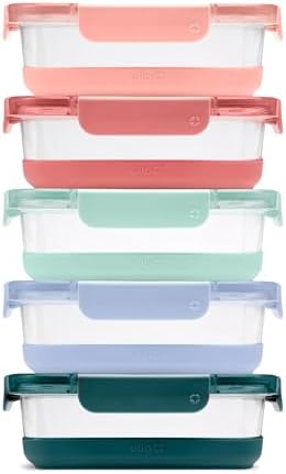 Duraglass Refresh 3.4 Cup Meal Prep Containers, 10 Pc, Melon