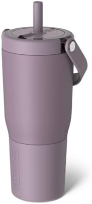 BrüMate Resa 25oz 100% Leakproof Travel Tumbler w/Handle & Straw | Flexible SoftSip Straw | Silicone Sleeve for Durability | Stainless Steel | Cup Holder & Travel Friendly Water Bottle (Lilac Dusk) by Br%C3%BCMate