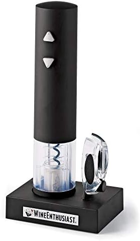 Electric Blue Push-Button Corkscrew, Black