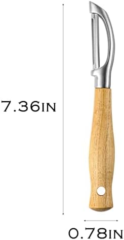 Potato Peeler Stainless Steel Vegetable Peeler,Wooden Handle Peeler
