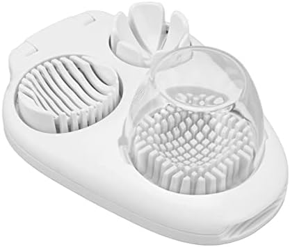Egg Slicer for Hard Boiled Eggs, ABS Egg Dicer with 3 Slicing Modes, Stainless Steel Wire Eggs Cutter, Strawberry Slicer, Egg Masher with Cover, Kitchen Cutter for Decoration Salad Sandwich