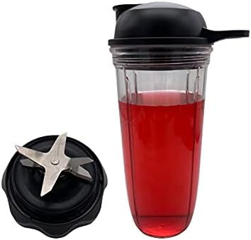 Replacement Blender Combo Easy Twist Extractor Blade with 32oz cup and To-go-lid, Compatible with NutriBullet Blender Combo NBF10500/ NBF70500/ZNBF30400Z/ZNBF30500Z/NBF50400(1 cup, 32oz) by CXQ