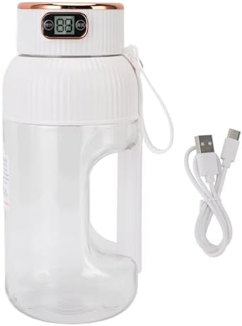 Portable Juicer Cup, 150W 1200ml Multifunctional Mini Travel Blender for Gym Home Office Sports Outdoor, Mini Juicer Cup, Mini Blending Cup, Portable Juice Cup (White) - Image 7