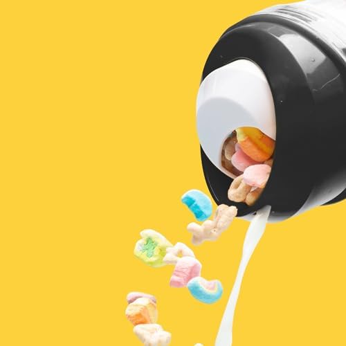 XL Portable Cereal Cup for Breakfast On the Go - Black