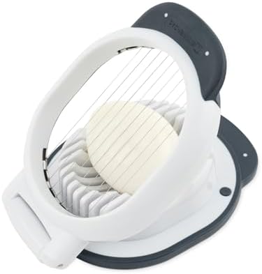 KITCHENDAO Replaceable Egg Slicer with Stainless Steel Wires, Egg Cutter for Hard-Boiled Eggs, Dual-Direction Cutting, Heavy-Duty Egg Dicer, Non-Slip Base & Handle, Dishwasher Safe by KITCHENDAO