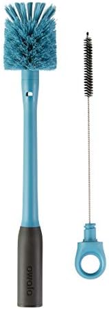 Owala 2-in-1 Water Bottle Brush Cleaner and Water Bottle Straw Cleaner Brush, Water Bottle Brush with Removable Head and Twist n� Hide Straw Brush, Smokey Blue by Unknown