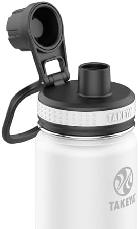 Originals 24 oz Vacuum Insulated Stainless Steel Water Bottle - Leakproof & BPA-Free Spout Lid - Keeps Drinks Cold 24 Hrs/Hot 12 Hrs - Double-Wall Design - Ideal for Active Lifestyles, White