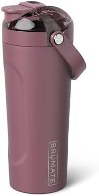 BrüMate MultiShaker Blender Shaker Bottle | 100% Leakproof Insulated Stainless Steel | Pre Workout and Protein Shaker Bottle for the Gym | 25oz (Rose Taupe) by Br%C3%BCMate