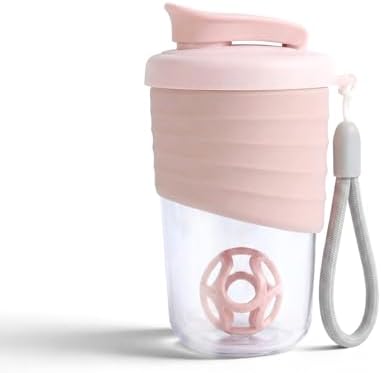 X SIM FITNESSX 530ML Protein Shaker Bottle, Small Portable Mixer Cup, BPA Free (PINK) by X+SIM+FITNESSX