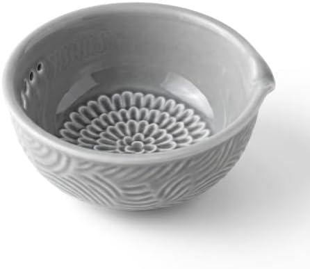 Ceramic Ginger Grater Bowl with Herb Stripper- Efficient Kitchen Tool