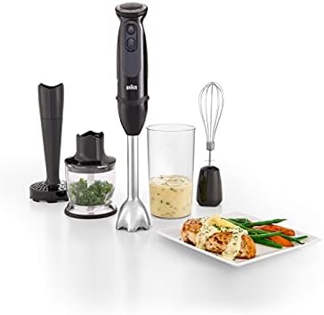 Braun Multiquick 5 Vario Hand Blender (SS Blending Shaft+1.5C Chopper+ Masher + Whisk+ Beaker), MQ5027, Black - Image 2