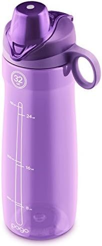 Pogo BPA-Free Plastic Water Bottle with Chug Lid, Purple, 32 oz. - Image 4