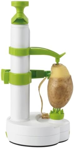 Rotato Manual Peeler, 4 Spare Blades, Thumb Knife, Green/White