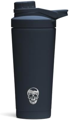 Gymreapers Stainless Steel Protein Shaker Bottle - Double Wall Insulated, Leak Proof, BPA-Free Metal Vacuum Blender Cup For Gym, Sports, Pre & Post-Workout Cold Hydration - 26 OZ (Navy) - Image 6