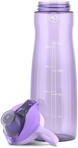 Pogo 40oz Plastic Water Bottle with Chug Lid and Carry Loop, Lilac - Image 5
