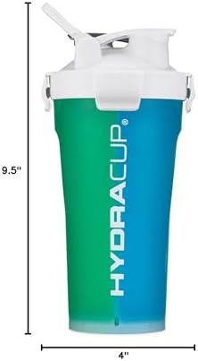 DualShaker Pro 32 oz Shaker Bottle for Protein Shakes, Shaker Cup w/Handle & Ball Blender Whisks, Dual Mixing Shaker Bottle with Storage, 2 in 1, for Travel To Go, BPA Free (White)
