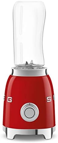 SMEG 50's Retro Style Personal Blender with Backlit Knob and Two 600 ML BPA Free bottles PBF01RDUS Red - Image 4