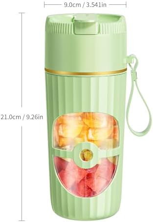 Glass USB-C Portable Blender - 8-Blade Cordless Smoothie Maker & Protein Mixer for Travel, Gym & Office -15oz/450ml (White) - Image 4