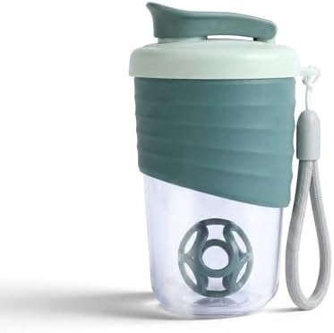 X SIM FITNESSX 530ML Protein Shaker Bottle, Small Portable Mixer Cup, BPA Free (dark Green) by X+SIM+FITNESSX