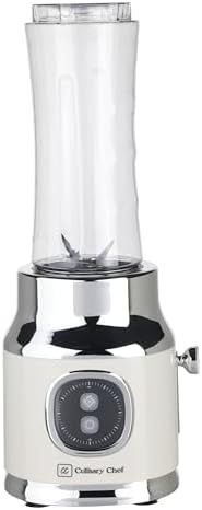 Culinary Chef, 300W Smoothie Maker Blender with 500ml Glass Mason Jar & 600ml BPA-Free Sports Bottle, Personal Smoothie Blender for Smoothies, Shakes, Frozen Fruit & Ice, Cream - Image 2
