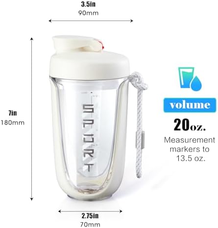 shaker cups for protein shakes 20 oz protein shaker bottle，Leak Proof，The Perfect Shaker for the Gym, Pre-Workout Bottle，Cocktail Shaker Cup，Weight Loss Supplement Shakes - Image 3