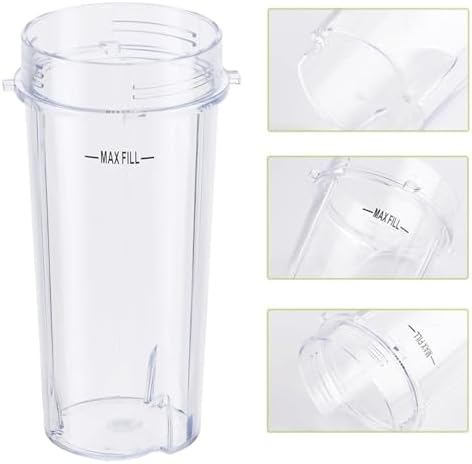2 Pack 16Oz Clear Single Serve Blender Cup To-Go Lid Set Replacement Parts | Compatible With Ninja BL660 BL740 BL770 BL780 BL810 Series Blenders ﻿ - Image 6