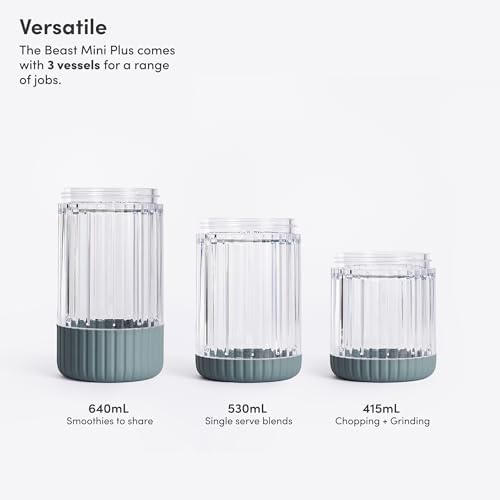 Beast Mini Blender Plus, Countertop Blender, Mist, 600W - Image 3