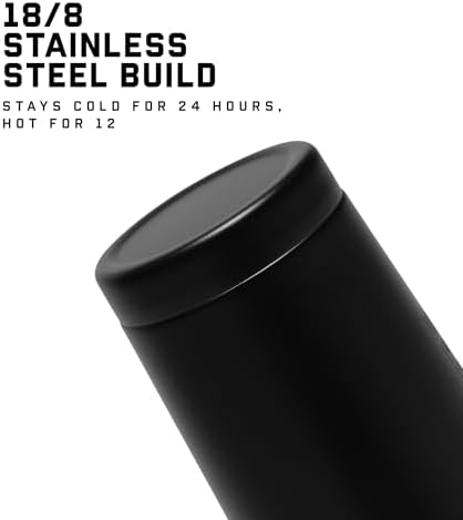 Gymreapers Stainless Steel Protein Shaker Bottle - Double Wall Insulated, Leak Proof, BPA-Free Metal Vacuum Blender Cup For Gym, Sports, Pre & Post-Workout Cold Hydration - 26 OZ (Black) - Image 5