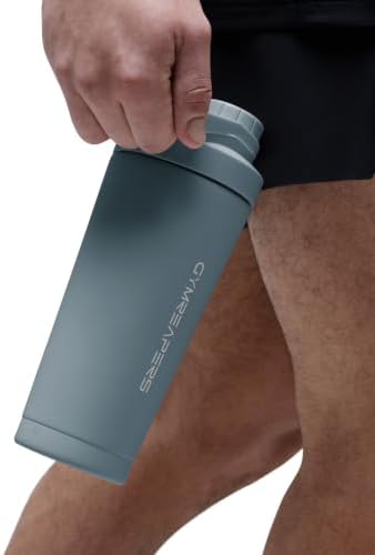Gymreapers Stainless Steel Protein Shaker Bottle - Double Wall Insulated, Leak Proof, BPA-Free Metal Vacuum Blender Cup For Gym, Sports, Pre & Post-Workout Cold Hydration - 26 OZ (Lake) - Image 7