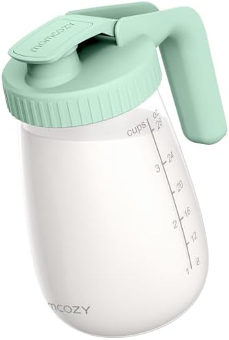 Breast Milk Pitcher, Glass Storage Container Wide Mouth, 32oz Green