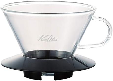 Wave Pour Over Coffee Dripper, Size 185​, Makes 16-26oz, Single Cup Maker, Heat-Resistant Glass, Patented & Portable,black